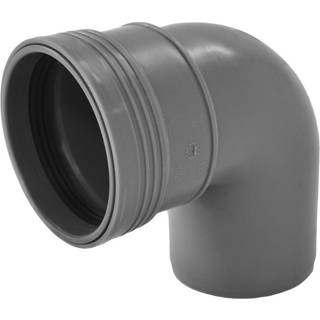 Nicoll HTP bøjning 88gr. 75 mm m/1 muffe, grå.