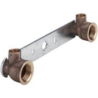 Viega Gemini montageblok 15 mm x 1/2" x 150 mm rødgods