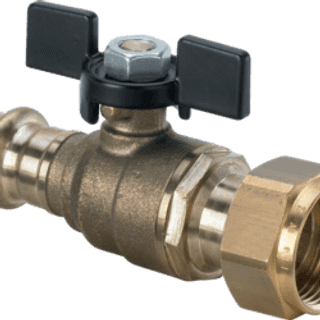 Viega Easytop kuglehane 15 mm x 3/4" rødgods