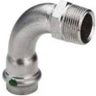 Viega Sanpress Inox overgangsbøjning 90° muffe/nippel 22 mm x 3/4" rustfrit stål