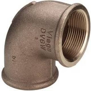 Viega Bøjning 90° muffe/muffe 3/4" rødgods