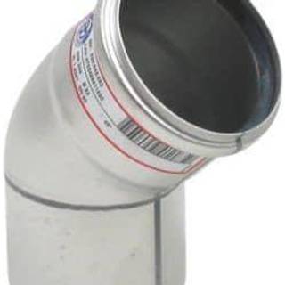 Blücher EuroPipe bøjning 45°. 82 mm. Rustfrit stål