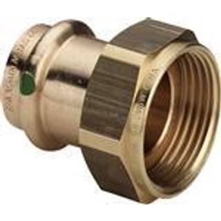 Viega Sanpress tilslutningsforskruning 22 mm x 3/4" muffe/muffe rødgods
