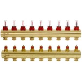Danfoss Gulvvarmemanifold 2 + 2 med flowmåler - Danfoss Gulvvarmemanifold 9 + 9 med flowmåler