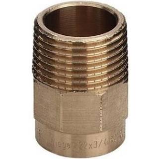 Lodde overgangsnippel 1" - 28 mm. M/rørgevind nippel og loddemuffe