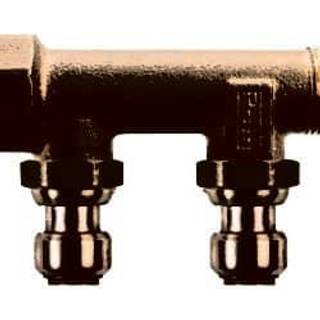 Roth Fordelerrør 2 afgreninger x 15 mm indstik Euro-red