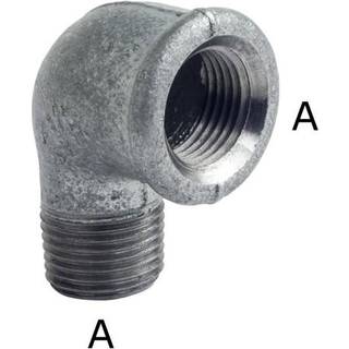 +GF+ Vinkel 90° galvaniseret muffe/nippel 3