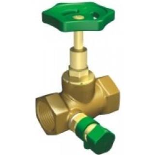 Stopventil med aftap 3/4"