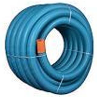Wavin drænrør 200/180mm, 40m/rll. 2,5x5mm slids, blå