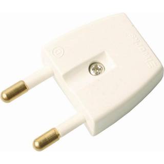 Stikprop Uden Jord | Flad | Hvid | 220/250V | 2 Polet | S1
