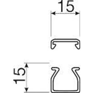Tehalit kabelkanal komplet LF 15015 2 meter - perlehvid