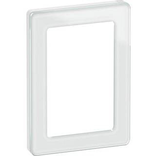 LK FUGA Pure 66 Design ramme 1½ modul, hvid glas