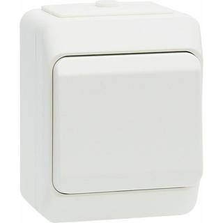 Kapslet trykafbryder IP44 - hvid