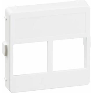 LK FUGA Dataudtag for 2x Actassi S1 konnektor i montageramme, 1 modul, hvid