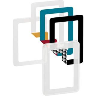 LK FUGA Choice Design ramme 1½ modul, frostet inkl. 6 farver