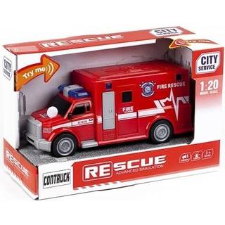 Contruck, brandbil m/ lys og lyd, 1:20 [Levering: 1-2 dage]