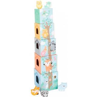 Small foot Stacking Tower Pastel Animals stabletårn 12m+ 10 stk. - 10 stk.