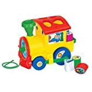 Puttekasse tog med klodser 22x14,8x18cm i net, 1 stk [Levering: 1-2 dage]