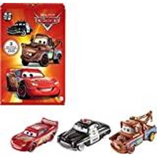Mattel Disney Pixar Cars Toys Radiator Springs 3-Pack Die-Cast leget?jsbiler og lastbiler med Lightning McQueen Mater & Sheriff