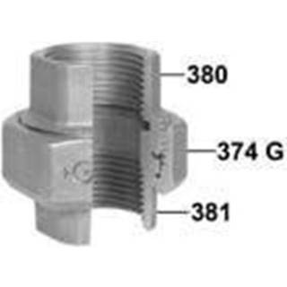 +GF+ Union galvaniseret muffe/muffe konisk tætning 1 1/2"