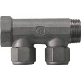 Pettinaroli fordelerrør messing 15 mm 2 afgreninger
