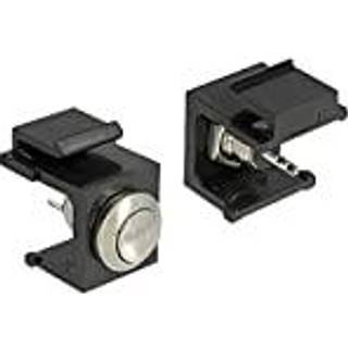 Delock Keystone Push-button Black