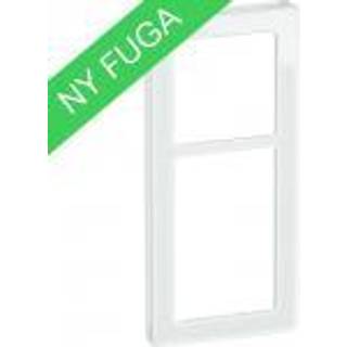 LK FUGA Pure 66 Design ramme 2½ modul, hvid glas