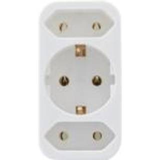 REV transition plug 2-fold + 1 Safety contact white