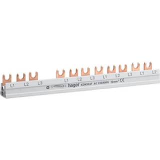 Hager Sløjfeskinne 3P (3P + N) 63A gaff 10mm