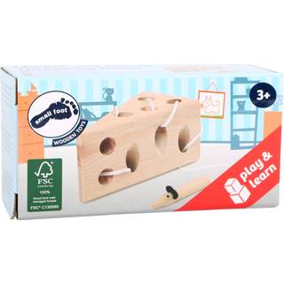 Small foot Threading Game Cheese and Mouse aktiviteter legetøj af træ 3 y+ 2 stk. - 2 stk.