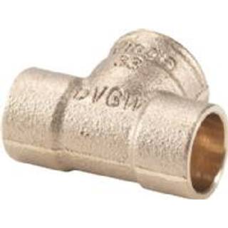 Viega T-stykke 22 x 3/4" x 22 mm rødgods
