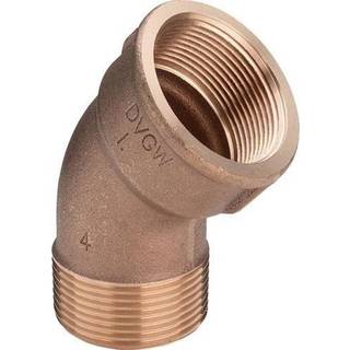 Viega Bøjning 45° muffe/nippel 1 1/2" rødgods