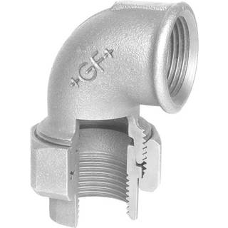 Vinkelunion 90° galvaniseret konisk 1.1/4" muffe-muffe