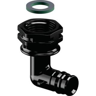 Uponor q&e vinkel 90° med omløber ppsu sort 16 mm x 12