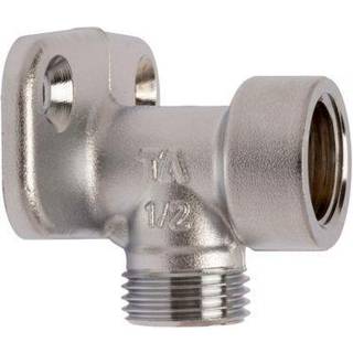 TA dækvinkel 1/2'' - 1/2''. Muffe-nippel. Forkromet messing