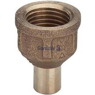 Viega Indstiksstykke nippel/muffe 15 mm x 1/2" rødgods