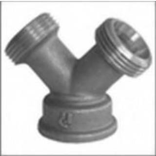 KVC overgang Y 3/4'' gevind 3/4'' mf x np(2). Krom