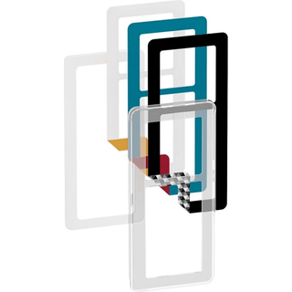 Fuga choice design + ramme 2 1/2 modul transparent + 6 farver