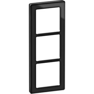 LK FUGA Pure 66 Design ramme 3x1 modul, sort glas
