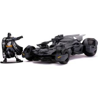 DC Comics Batman Justice League Batmobile bil med figur i metal - 12,5 cm