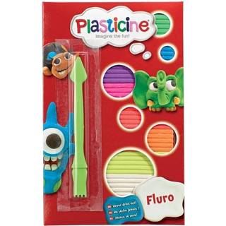Plasticine Fluro Modellervokssæt
