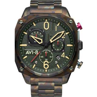 AVI-8 Hawker Hunter Retrograde Chronograph Ground Camo Mens Watch AV-4052-22