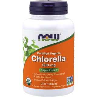 Chlorella, 500 mg økologisk - 200 tabletter