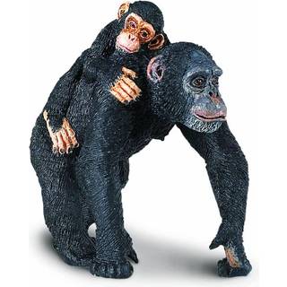 Safari Ltd. Chimpansee med babyfigur - Realistisk 3.2 """" Wildlife Figur - Uddannelsesleget?j til drenge og b?rn i alderen 3+