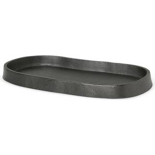 Ferm Living Yama bakke oval 9,5x19 cm Sværtet aluminium