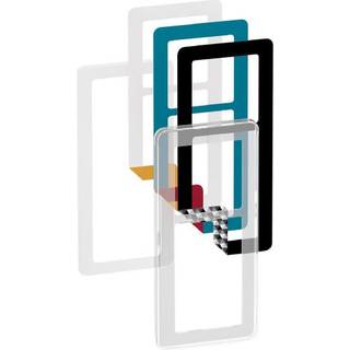 LK FUGA Choice Design ramme 2½ modul, transparent inkl. 6 farver