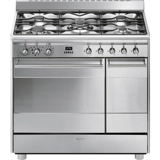 SCB92MX8 gaskomfur, 90 cm, rustfrit stål