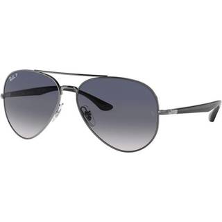 Ray - Ban Unisex RB3675 004/78 Solbriller Metal Grå Blå Pilot Polariseret Skygge
