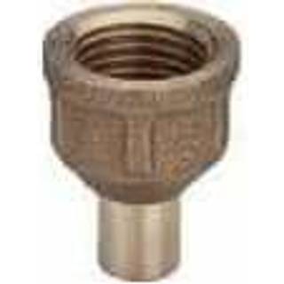 Lodde overgangsmuffe 3/8" - 12 mm. M/rørgevindmuffe og glat ende