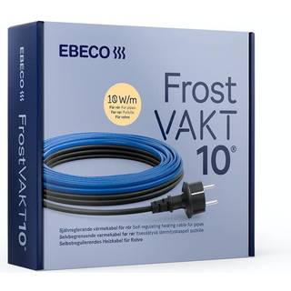 Ebeco Frostvakt 10 Varmekabel med stik, 10W/m 8 m